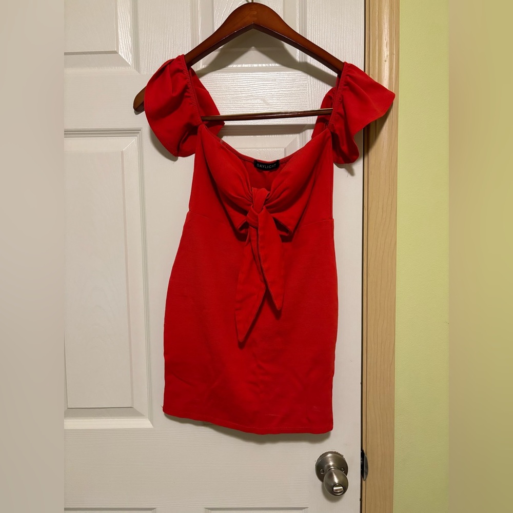 Daylight off the shoulder red dress size S
